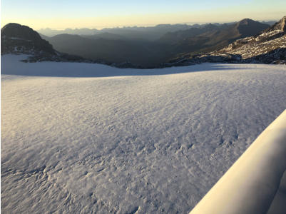 Flug in den Sonnenuntergang